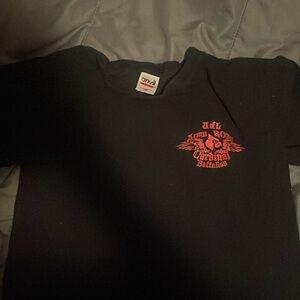 Black cardinals t-shirt with back design